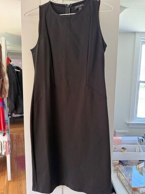 Evan Picone Black Sleeveless Midi Sheath Dress